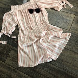 143 Story by line up Pink and white Romper